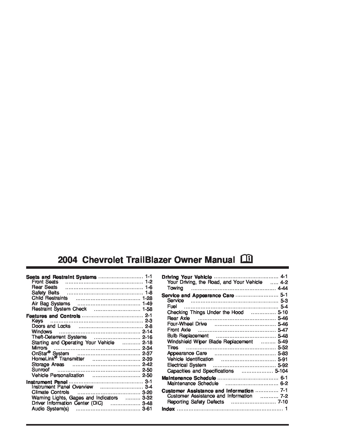Chevrolet Trailblazer Service Manual Download